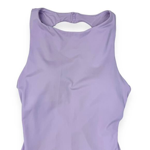 Andie Swim Womens Corsica High Neck One Piece Swimsuit Small Lavender - Picture 3 of 15